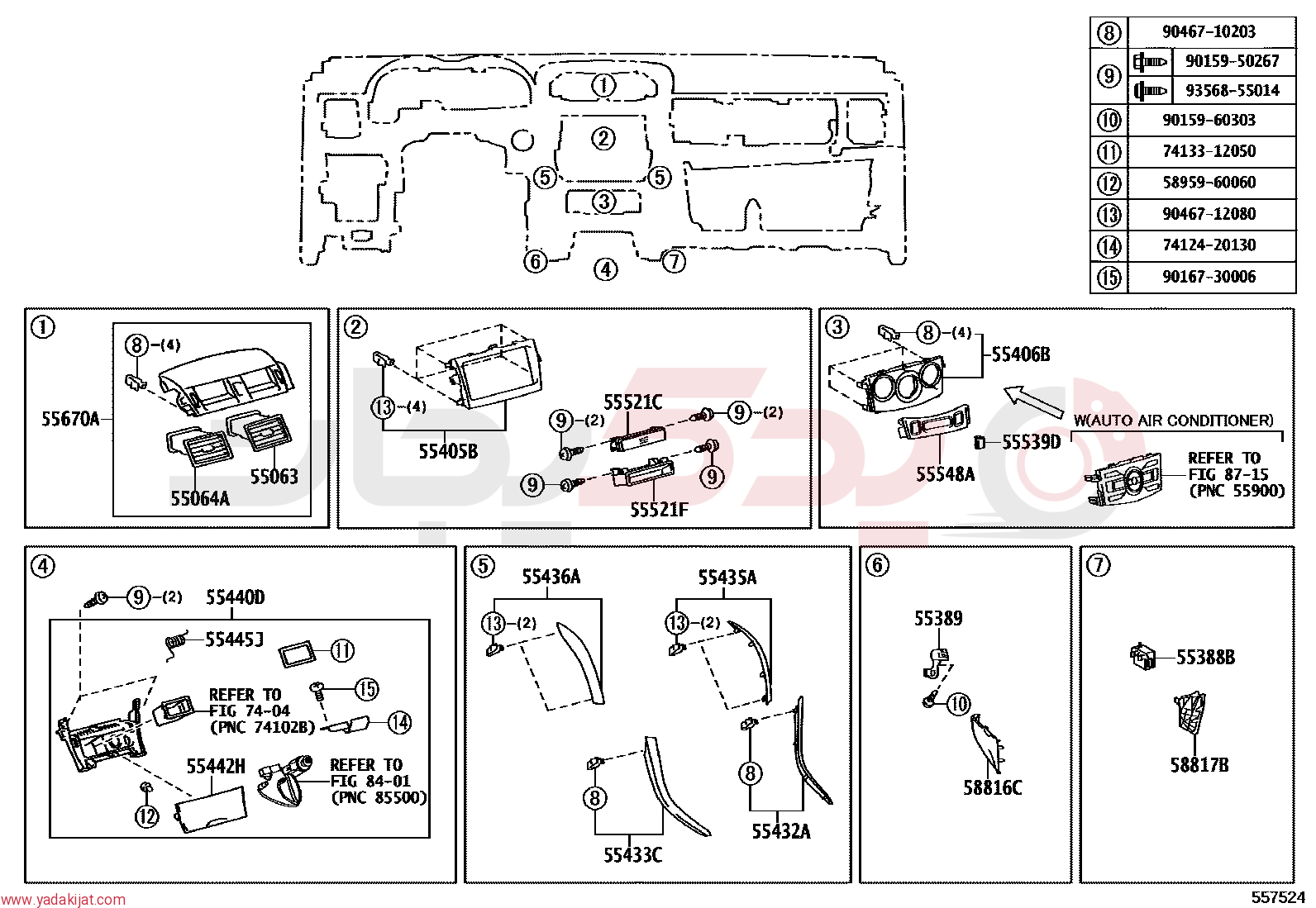 REGISTER ASSY, INSTRUMENT PANEL, CENTER | 5567012440
